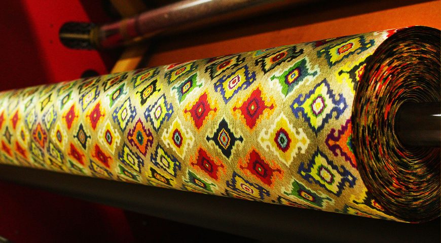 طاقه‌پیچی پارچه و ترنسفر چاپ